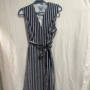 Draper James Wrap dress, Nassau Navy striped